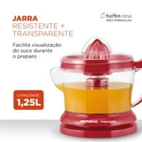 Imagem da promoção Espremedor Premium Mondial Vermelho 30W E-23