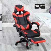 Imagem da promoção Cadeira gamer Ergonômica Reclinável Altura Ajustável Reclina 180° Couro Sintético Giratória-F19
