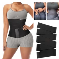 Imagem da promoção Cinta Modeladora INVISÍVEL Faixa Cintura Queima Gordura Preta Wrap Waist Trainer Tape