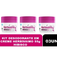 Imagem da promoção 03un Desodorante Creme Herbissimo Hibisco 55g
