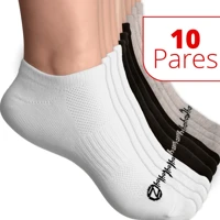 Imagem da promoção Kit 10 Pares Meias Zhamaro Soquete Sapatilha Meia Cano Curto Baixo Algodão Masculina Feminina Unisse