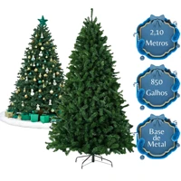 Imagem da promoção Árvore De Natal 2,10 Metros 850 Galhos Pinheiro Tradicional E Planeta Tech Cheia Luxuosa Modelo Prem