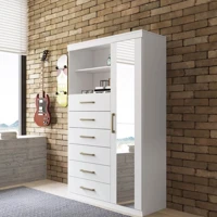 Imagem da promoção Multi-cômoda 1 Porta 6 Gavetas Marabá Com Espelho Wt