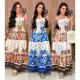 Vestido Tropical Longo Tomara que Caia Estampado em oferta
