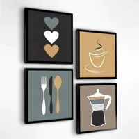Imagem da promoção Quadro Decorativo Objetos Café Xícara Cozinha Cantina Copa