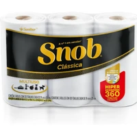 Imagem da promoção Snob Papel toalha multiuso folha dupla 360 folhas 3 rolos