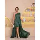 Vestido Feminino Longo com Capa Festa Casamento Madrinhas Formatura em oferta