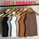 KIT 3 Regatas Casual Basica Suplex Duplo Blusa Feminina Blogueira Tendencia em oferta