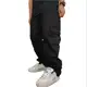 Calça Cargo Mesculino Feminino 6 Bolsos skate Larga Fechamento Cordão em oferta