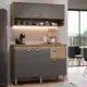 Armário de Cozinha Compacto Luiza 105cm Aéreo Nicho + Gabinete 3P 1G MDF/MDP em oferta