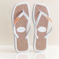 Imagem da promoção Chinelo Feminino Havaianas Glitter Square Quadradinha Moda Verão Varias Cores