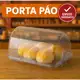 Porta Pão Cristal Armazenador Com Tampa Articulável Profissional Para Pães Bolos Mesa 30x20cm Café em oferta