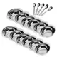 Conjunto Jogo de Sobremesa 24 Peças - 12 Potes 12 Colheres Inox Barato em oferta