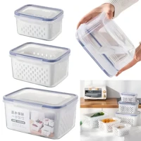 Imagem da promoção Kit 3 Organizadores Potes Hermetico Geladeira 850ML/1750ML/3300ML Alimentos Vegetais