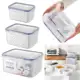 Kit 3 Organizadores Potes Hermetico Geladeira 850ML/1750ML/3300ML Alimentos Vegetais em oferta