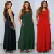 Vestido Feminino Eva Longo Longuete Com Bolso Slim e Plus Size Regata Larguinho Confortável Viscolyc em oferta
