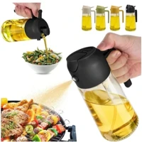 Imagem da promoção Conjunto de potes de óleo dois em um/garrafas de vinagre de óleo/conjunto de pulverizadores - vidro