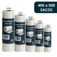 Imagem da promoção Rolo plástico Bobina Picotada Saco Transparente Supermercado 400 OU 500 SACOS