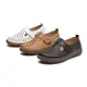 Meijile Sapatos Femininos de Couro com Furos para Conforto e Estilo Casual em Branco, Preto e Marrom em oferta