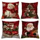 KIT 4 CAPAS DE ALMOFADAS DECORATIVAS NATAL PAPAI NOEL ,BONECO DE NEVE , RENA - TAMANHO 45X45 em oferta