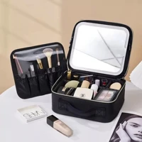Imagem da promoção Maleta Maquiagem Para Maquiador Manicure Viagem Profissional Média com Espelho