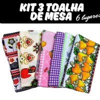 Imagem da promoção Kit 3 Toalha de Mesa Estampada 6 Lugares Retangular Oxford