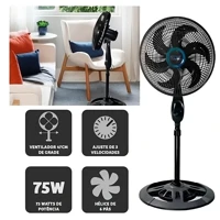 Imagem da promoção Ventilador Novo Com Ajuste de Altura Ventilador de Pé Suporte - 110v/220v