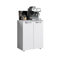 Imagem da promoção Balcão Multiuso Cantinho do Café com 2 portas Aramóveis Branco Denver