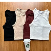 Imagem da promoção Kit 3 Cropped Feminino Canelada Regata Feminina Camiseta Básica Feminina Crooped Regatinha Cropet ca