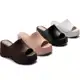 Sandália Feminina Lumiss Plataforma Tamanco Confortável Blogueira Salto Alto Grosso Anabela Fashion em oferta