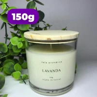Imagem da promoção Vela aromática artesanal PREMIUM 150/100G - Vários Aromas - Com especiarias e tampa de madeira
