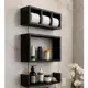 Kit 3 Nichos triplos Prateleiras para Banheiro Organizador em Preto ou Branco 100% Mdf em oferta