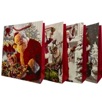 Imagem da promoção Kit 2/4/8 Sacola De Papel Texturizada Brilho Natal Festa Natalina Presente Decorativa 2025