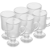 Imagem da promoção Conjunto 6 Taças de Cappuccino de Vidro com Alça e Pé 115ml