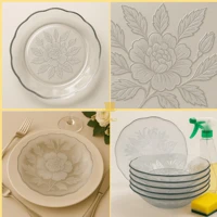 Imagem da promoção Jogo De Pratos Foglia Fundo Até 12 Peças Peças Em Vidro Para Almoço/Jantar ( 4, 8 e 12 Peças)