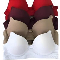 Kit 4 Sutiãs Com Bojo Alça Reforçada Cores Lisas em oferta