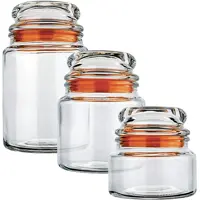 Conjunto Potes de Vidro Multiuso 3 Peças Euro Laranja em oferta na Amazon
