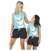 Imagem da promoção Kit Pijamas Mãe e Filha Ayron Lhama Feminino Curto Infantil e Adulto