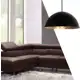 Pendente Luminária Ônix Meia esfera Alumínio 30cm Preto e Dourado E27 em oferta