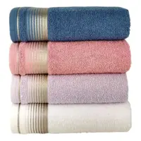 Kit Com 04 Toalhas De Banho Gigante / Banhão Quasar - Lilas/Rosa/Branco/Azul - em oferta na Magazine Luiza