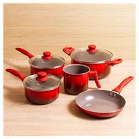 Imagem da promoção Conjunto Panelas Ceramic Brinox Life Smart Vermelho