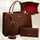 Kit Bolsa e Carteira Feminina Alça Dupla Ombro e Transversal - Selten em oferta
