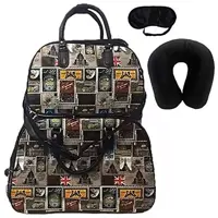 Combo Kit Mala De Rodinha e Mala De Mão Selos + Almofada e Tapa olho em oferta na Amazon
