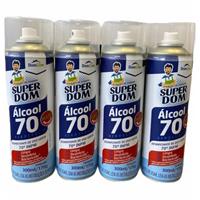Imagem da promoção Álcool Spray 70 Aerossol Super DOM 300ML Kit 4 Unds