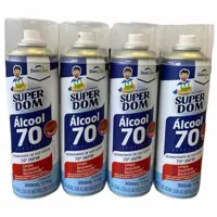 Álcool Spray 70 Aerossol Super DOM 300ML Kit 4 Unds em oferta na Magazine Luiza