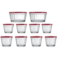 Conjunto de Tigelas de Vidro 10 Peças - Copo Americano Tigela Americano em oferta na Magazine Luiza