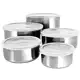 Conjunto de Potes e Tigelas Organizadoras 5 Peças Inox - Travel Max em oferta