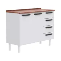 Balcão Colormaq 2 Portas 4 Gavetas Aço - Barcelona em oferta na Magazine Luiza