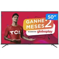 Smart TV 4K LED 50” SEMP TCL 50P8M Android Wi-Fi - Bluetooth HDR Inteligência Artificial 3 HDMI 2 US em oferta na Magazine Luiza