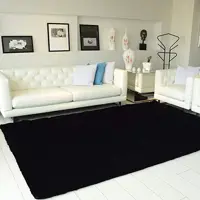 Imagem da oferta Tapete Felpudo Para Quarto e Sala Colima Peludo Preto 100cmX150cm